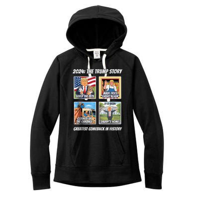 Victory Trump 2024 Greatest Comeback Keepsake Winner Team Women's Fleece Hoodie