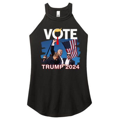 Vote Trump 2024 Fist Pump Never Surrender Fighter Women's Perfect Tri Rocker Tank