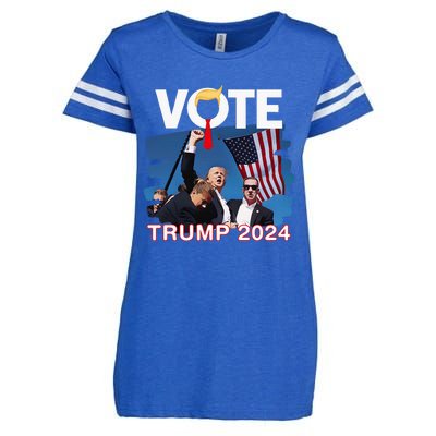 Vote Trump 2024 Fist Pump Never Surrender Fighter Enza Ladies Jersey Football T-Shirt