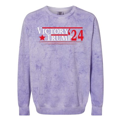 Victory Trump 2024 Trump President 2024 Colorblast Crewneck Sweatshirt