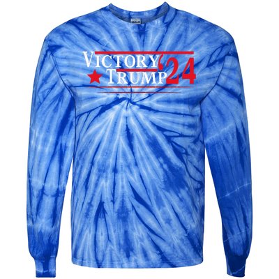 Victory Trump 2024 Trump President 2024 Tie-Dye Long Sleeve Shirt