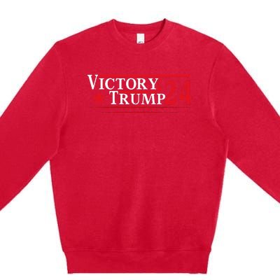 Victory Trump 2024 Trump President 2024 Premium Crewneck Sweatshirt