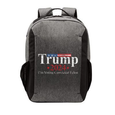 Vintage Trump 2024 IM Voting Convicted Felon Vector Backpack