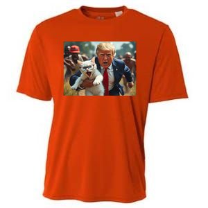 Vote Trump 2024 To Save Catturd Cats From Being Eaten Cooling Performance Crew T-Shirt