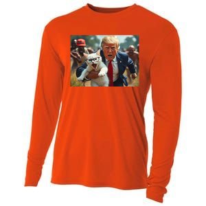 Vote Trump 2024 To Save Catturd Cats From Being Eaten Cooling Performance Long Sleeve Crew