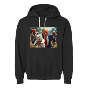 Vote Trump 2024 To Save Catturd Cats From Being Eaten Garment-Dyed Fleece Hoodie