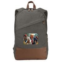 Vote Trump 2024 To Save Catturd Cats From Being Eaten Cotton Canvas Backpack