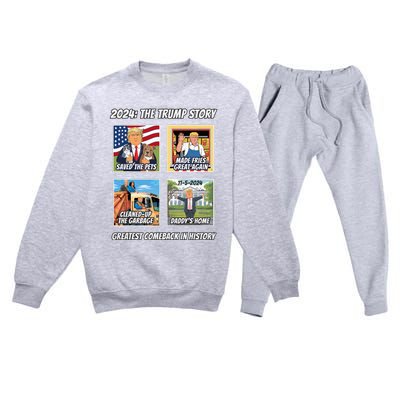 Victory Trump 2024 Greatest Comeback Inauguration Keepsake Premium Crewneck Sweatsuit Set