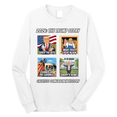 Victory Trump 2024 Greatest Comeback Inauguration Keepsake Long Sleeve Shirt