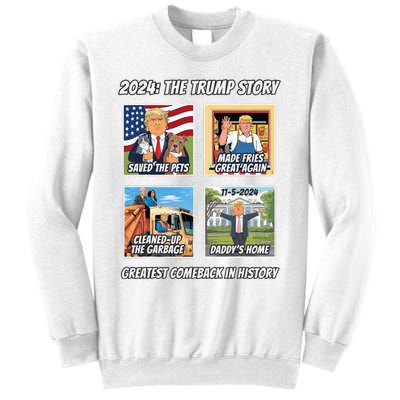 Victory Trump 2024 Greatest Comeback Inauguration Keepsake Sweatshirt