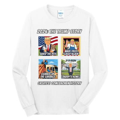 Victory Trump 2024 Greatest Comeback Inauguration Keepsake Tall Long Sleeve T-Shirt