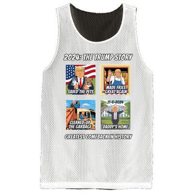 Victory Trump 2024 Greatest Comeback Inauguration Keepsake Mesh Reversible Basketball Jersey Tank