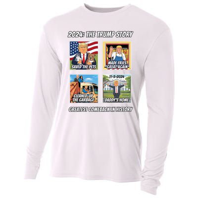 Victory Trump 2024 Greatest Comeback Inauguration Keepsake Cooling Performance Long Sleeve Crew