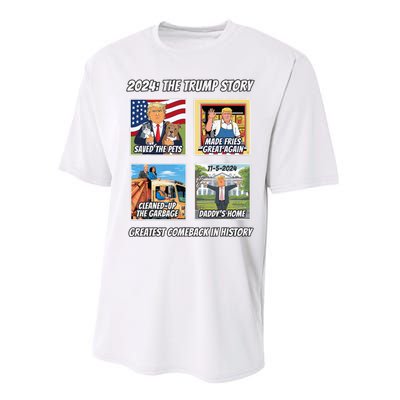 Victory Trump 2024 Greatest Comeback Inauguration Keepsake Performance Sprint T-Shirt