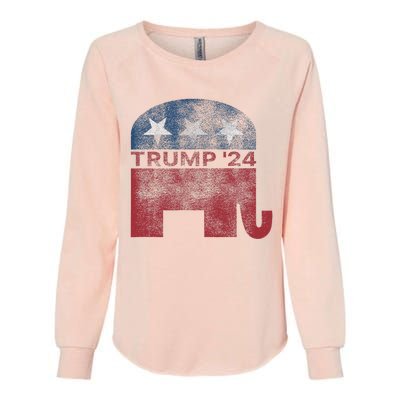 Vintage Trump 2024 Pro Trump Republican Design Womens California Wash Sweatshirt