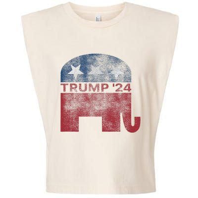 Vintage Trump 2024 Pro Trump Republican Design Garment-Dyed Women's Muscle Tee