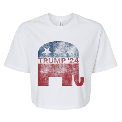 Vintage Trump 2024 Pro Trump Republican Design Bella+Canvas Jersey Crop Tee