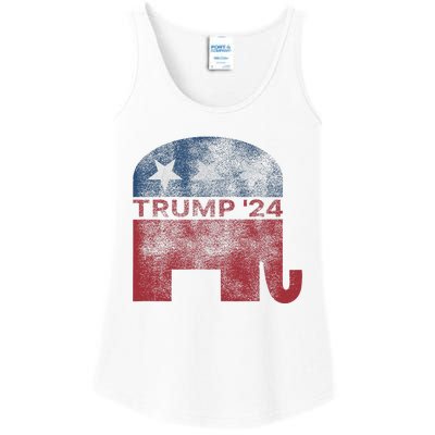 Vintage Trump 2024 Pro Trump Republican Design Ladies Essential Tank