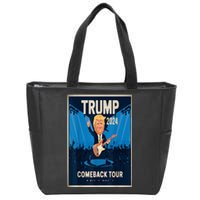 Victory Trump 2024 Won Comeback Rockstar Inauguration Zip Tote Bag