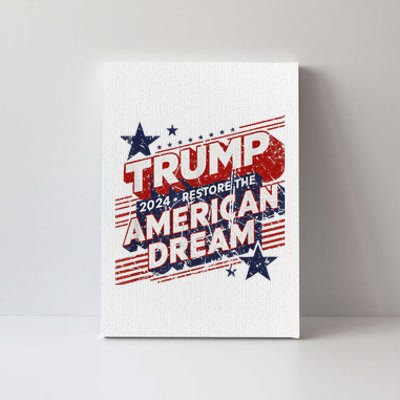 Vintage Trump 2024 Restore American Dream Canvas