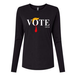 Vote Trump 2024 Hair Tie Womens Cotton Relaxed Long Sleeve T-Shirt