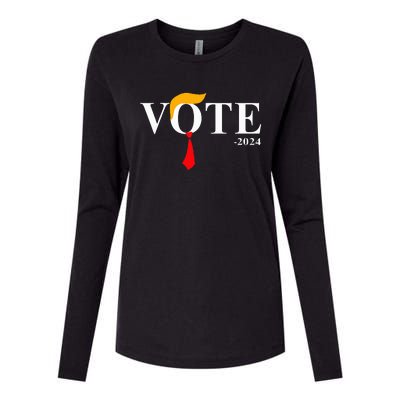 Vote Trump 2024 Hair Tie Womens Cotton Relaxed Long Sleeve T-Shirt