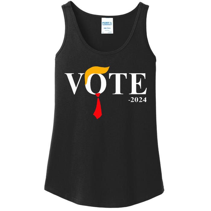 Vote Trump 2024 Hair Tie Ladies Essential Tank