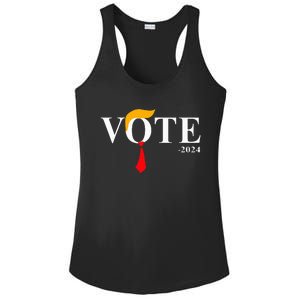 Vote Trump 2024 Hair Tie Ladies PosiCharge Competitor Racerback Tank