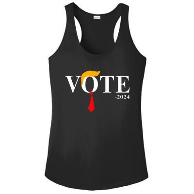 Vote Trump 2024 Hair Tie Ladies PosiCharge Competitor Racerback Tank