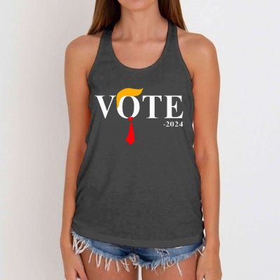 Vote Trump 2024 Hair Tie Women's Knotted Racerback Tank