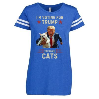 Vote Trump 2024 To Save Cats From Being Eaten Enza Ladies Jersey Football T-Shirt