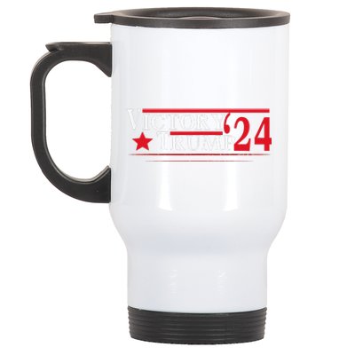 Victory Trump 2024 Trump President 2024 Trump 47th Stainless Steel Travel Mug