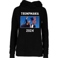 Vintage Trumpmania 2024 Womens Funnel Neck Pullover Hood