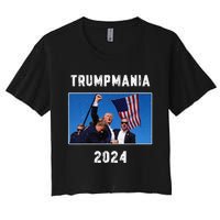 Vintage Trumpmania 2024 Women's Crop Top Tee