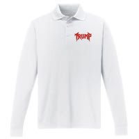 Vintage Trump 2024 Milwaukee Style Performance Long Sleeve Polo