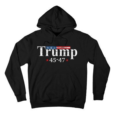 Vintage Trump 2024 Retro Us Flag 4547 Trump Hoodie