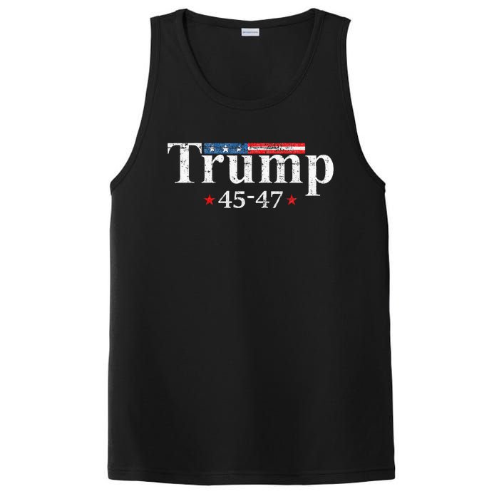 Vintage Trump 2024 Retro Us Flag 4547 Trump PosiCharge Competitor Tank