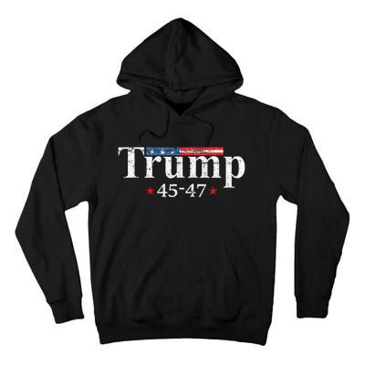 Vintage Trump 2024 Retro Us Flag 4547 Trump Tall Hoodie