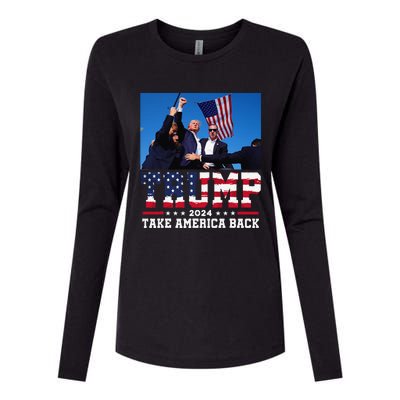 Vintage Trump 2024 For President Vp Usa Election Patriotic Womens Cotton Relaxed Long Sleeve T-Shirt