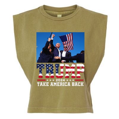 Vintage Trump 2024 For President Vp Usa Election Patriotic Garment-Dyed Women's Muscle Tee