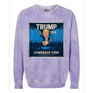 Victory Trump 2024 Comeback Rockstar Inauguration Colorblast Crewneck Sweatshirt