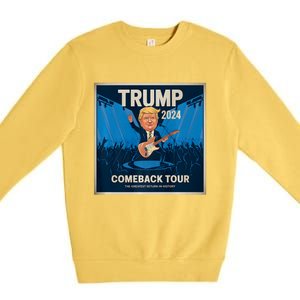 Victory Trump 2024 Comeback Rockstar Inauguration Premium Crewneck Sweatshirt