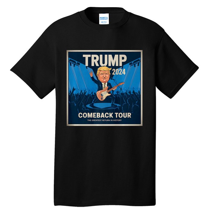 Victory Trump 2024 Comeback Rockstar Inauguration Tall T-Shirt