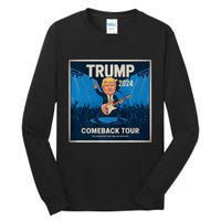 Victory Trump 2024 Comeback Rockstar Inauguration Tall Long Sleeve T-Shirt