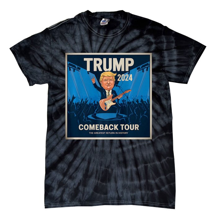 Victory Trump 2024 Comeback Rockstar Inauguration Tie-Dye T-Shirt