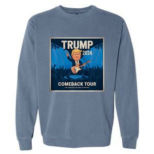 Victory Trump 2024 Comeback Rockstar Inauguration Garment-Dyed Sweatshirt