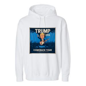 Victory Trump 2024 Comeback Rockstar Inauguration Garment-Dyed Fleece Hoodie