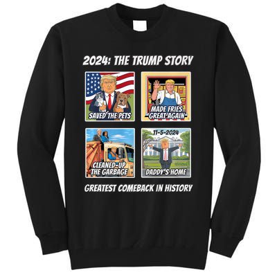 Victory Trump 2024 Greatest Comeback Inauguration Keepsake Tall Sweatshirt