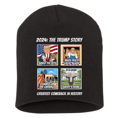 Victory Trump 2024 Greatest Comeback Inauguration Keepsake Short Acrylic Beanie