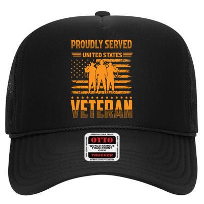 Veteran T 2023 High Crown Mesh Back Trucker Hat